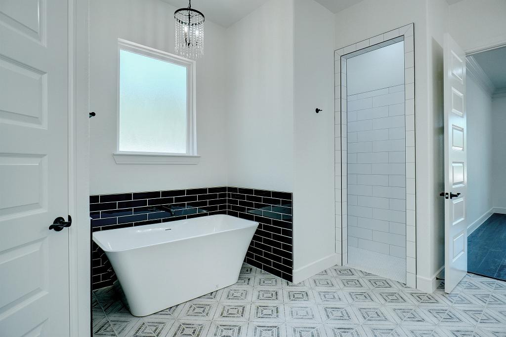 Bathroom in custom home by Living Stone Construction